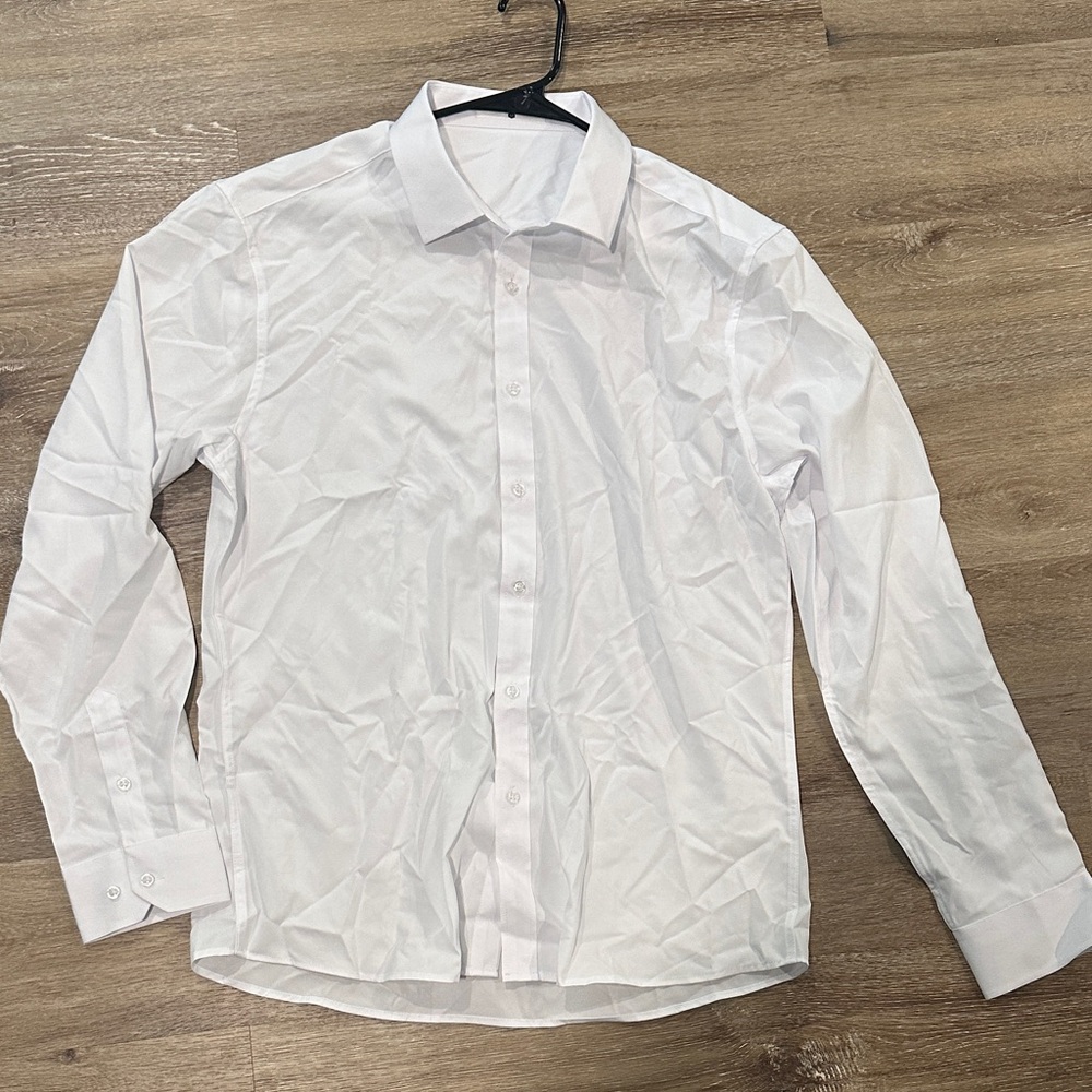 Elegant White Men's Dress Shirt